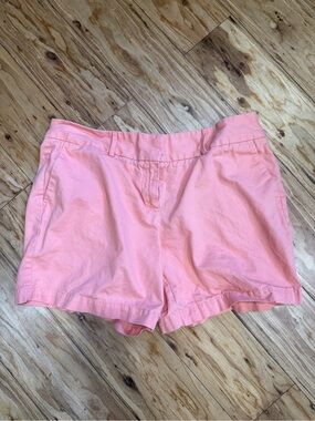 LOFT Pink High-Rise Cotton Shorts